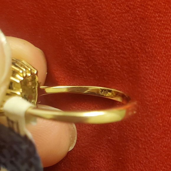 1.45ctw Green Tourmaline & Topaz 14Kt Ring - Picture 8 of 9